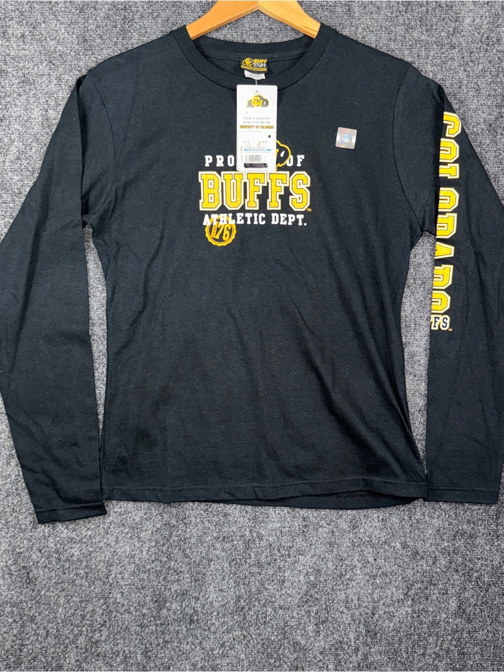 New With Tags Buff Stuff University of Colorado Buffaloes Long Sleeve Shirt Men’